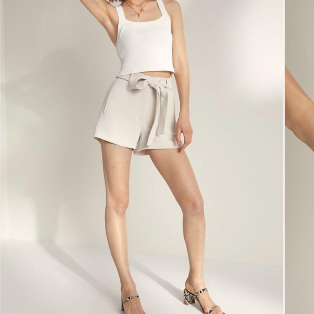 BNWT Aritzia Wilfred New Tie-Front Shorts Size 4